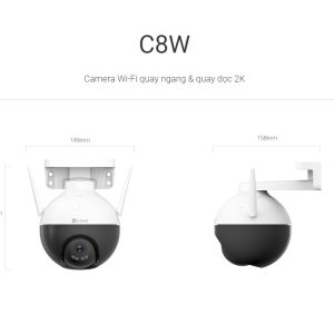 Camera Wi-Fi AI Ezviz C8W 4MP 2K quay quét ngoài trời